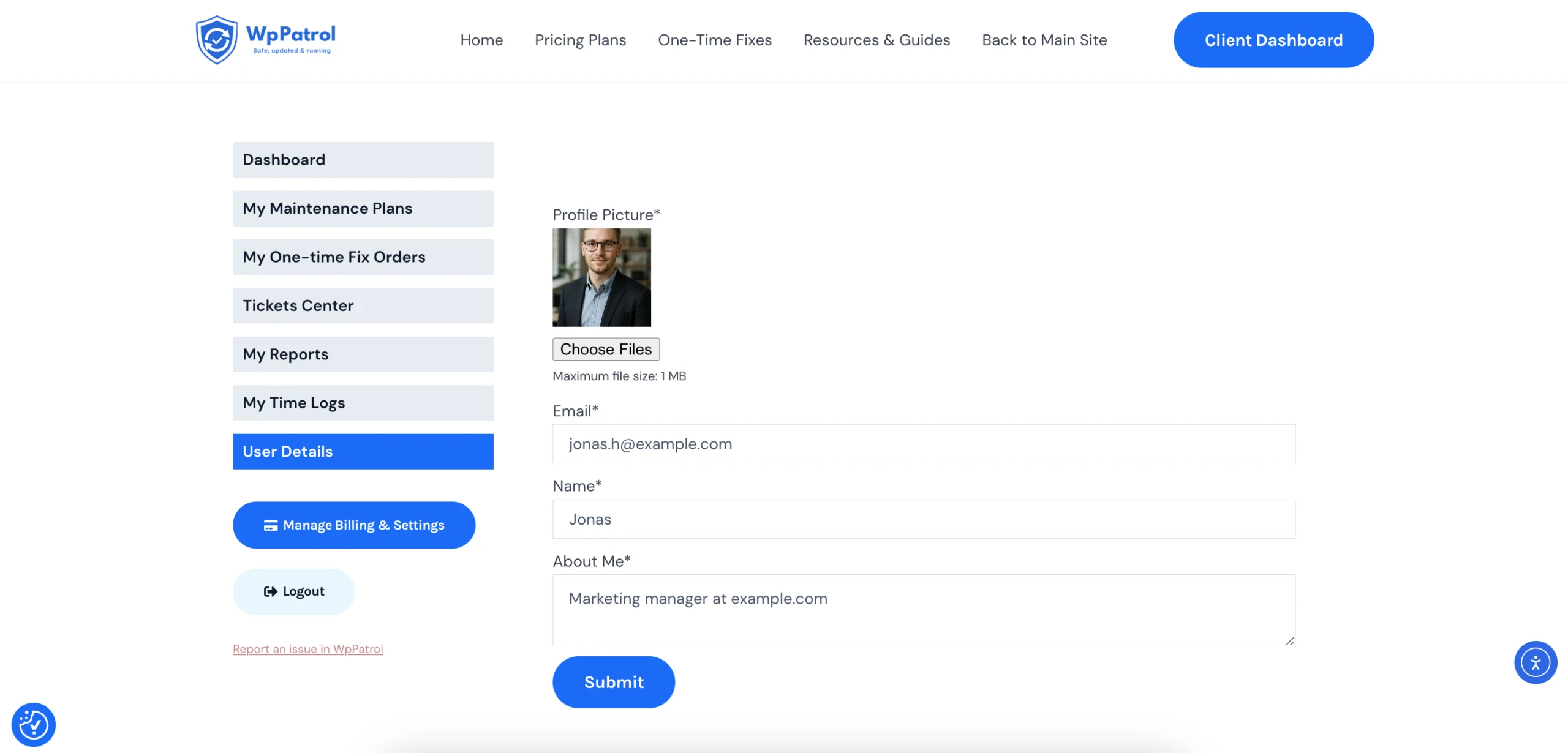 WpPatrol: User Details